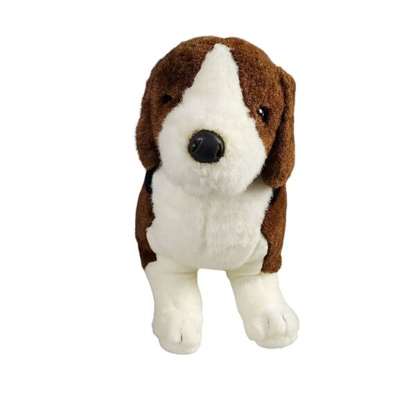 Vintage Douglas Beagle Plush Brown Black Standing Posable Legs Realistic 18" - Picture 1 of 9